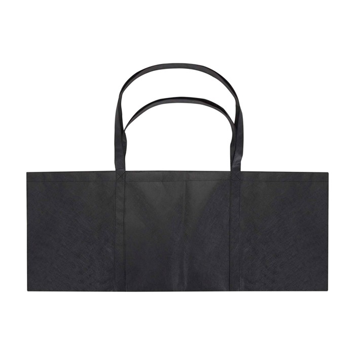 Bolsa de mano extragrande de poliéster reciclado con asas 65L color negro segunda vista trasera Bolsa de mano extragrande de poliéster reciclado con asas 65L color negro segunda vista trasera