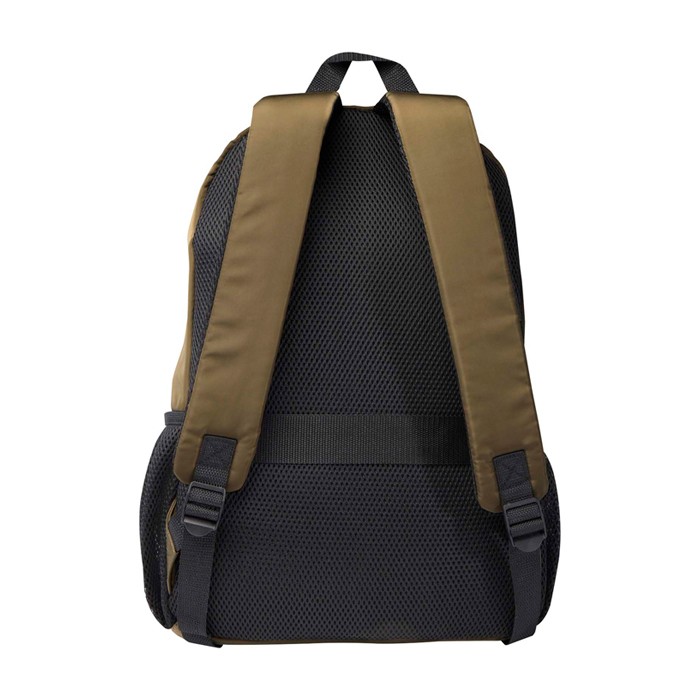 Mochila para portátil de poliéster reciclado con bolsillo PC 15” color verde oscuro segunda vista trasera Mochila para portátil de poliéster reciclado con bolsillo PC 15” color verde oscuro segunda vista trasera