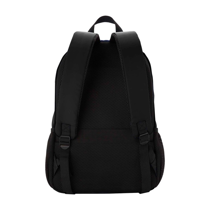 Mochila para portátil de poliéster reciclado con bolsillo PC 15” color negro segunda vista trasera Mochila para portátil de poliéster reciclado con bolsillo PC 15” color negro segunda vista trasera