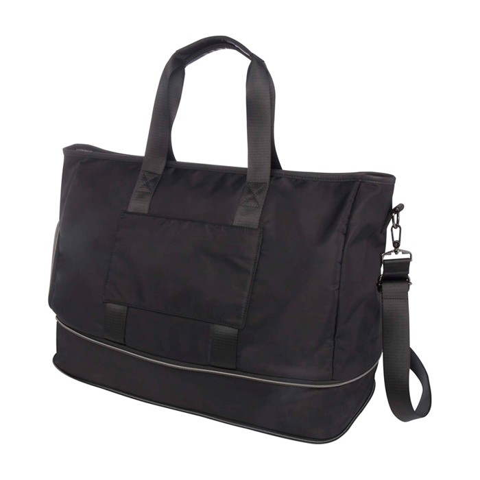 Bolsa deportiva expansible con diseño elegante y capacidad 35L color negro segunda vista Bolsa deportiva expansible con diseño elegante y capacidad 35L color negro segunda vista