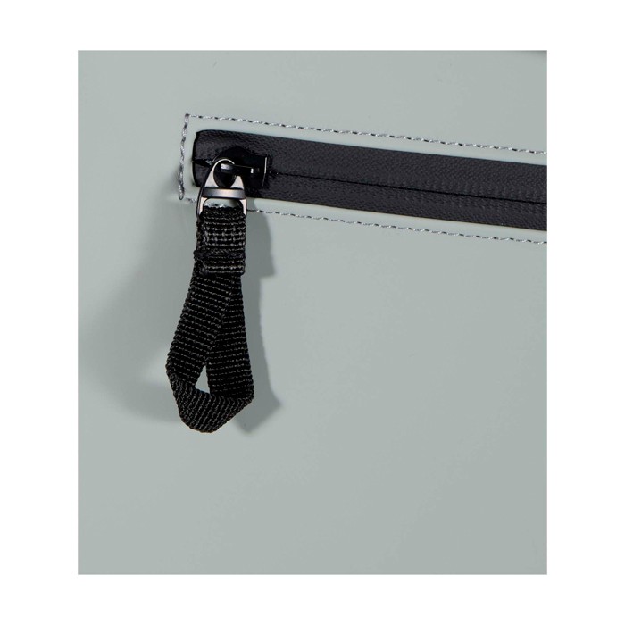 Mochila enrollable de piel sintética impermeable para PC 15” color gris vista detalle 1 Mochila enrollable de piel sintética impermeable para PC 15” color gris vista detalle 1