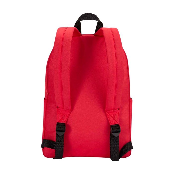 Mochila urban ecológica y repelente al agua 16L para PC 14” color rojo segunda vista trasera