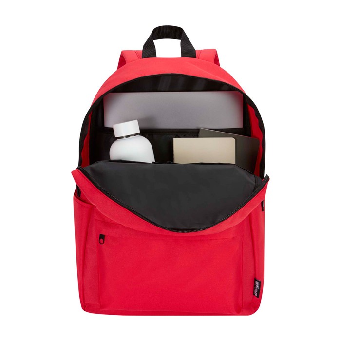 Mochila urban ecológica y repelente al agua 16L para PC 14” color rojo segunda vista