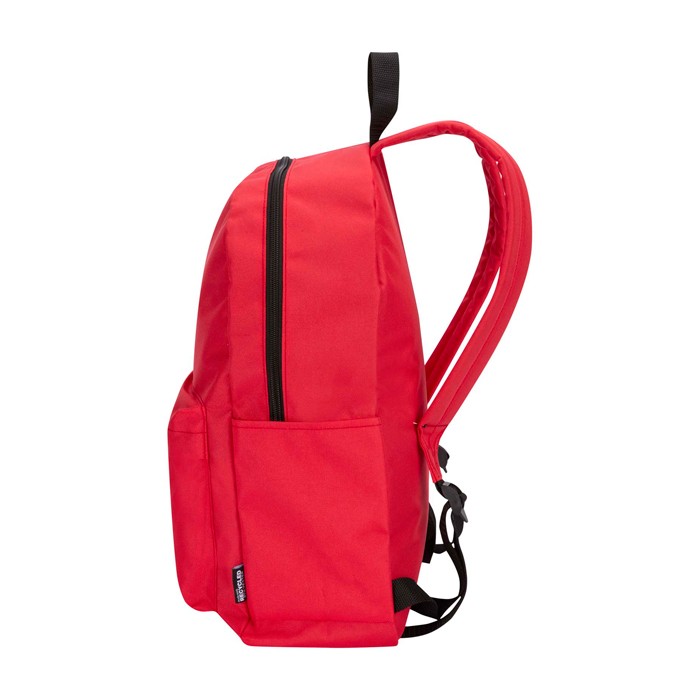 Mochila urban ecológica y repelente al agua 16L para PC 14” color rojo segunda vista lateral