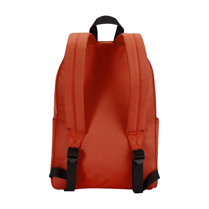 Mochila urban ecológica y repelente al agua 16L para PC 14” color salmón segunda vista trasera