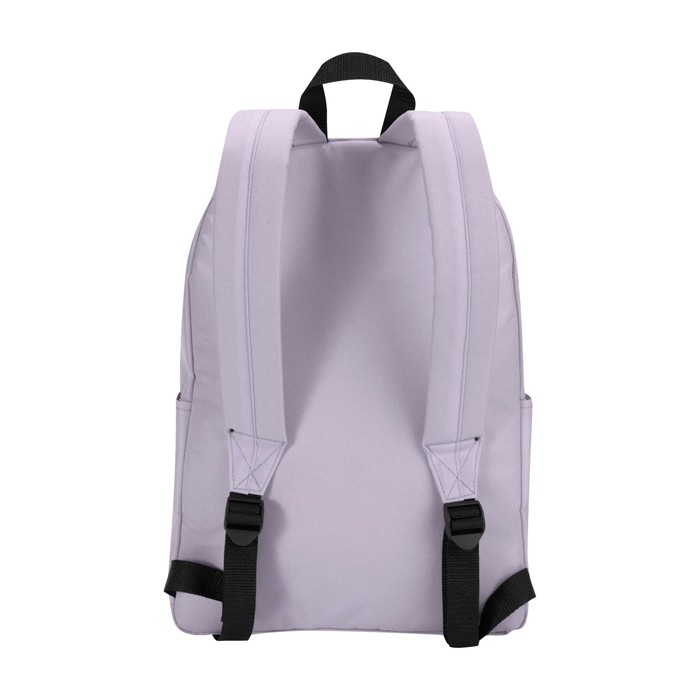Mochila urban ecológica y repelente al agua 16L para PC 14” color lila segunda vista trasera