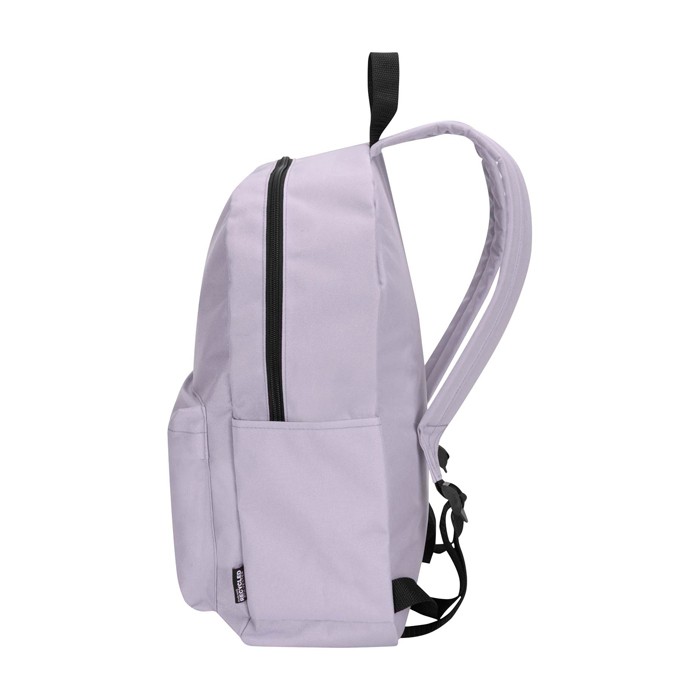 Mochila urban ecológica y repelente al agua 16L para PC 14” color lila segunda vista lateral