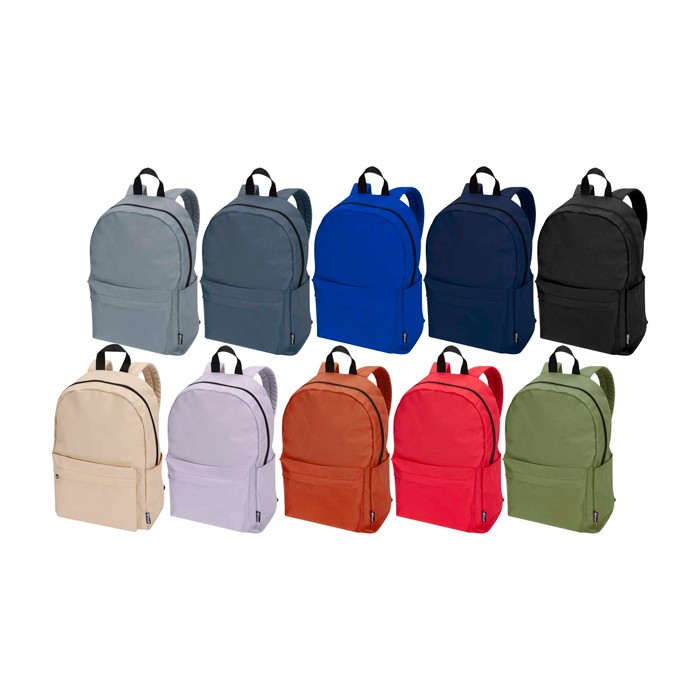 Mochila urban ecológica y repelente al agua 16L para PC 14” color azul real segunda vista varios colores