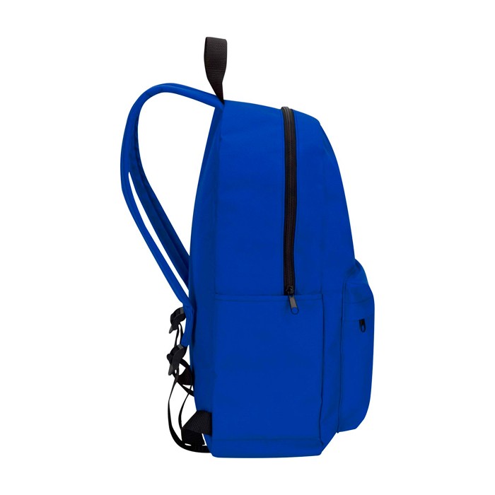 Mochila urban ecológica y repelente al agua 16L para PC 14” color azul real vista lateral