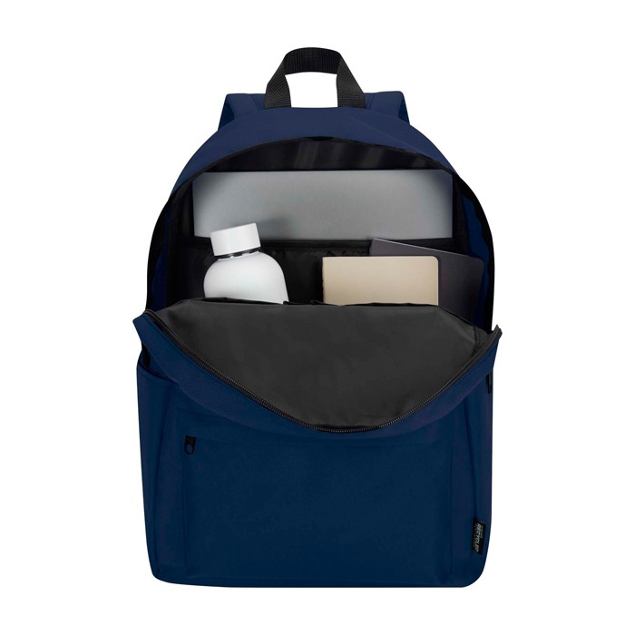 Mochila urban ecológica y repelente al agua 16L para PC 14” color azul marino segunda vista