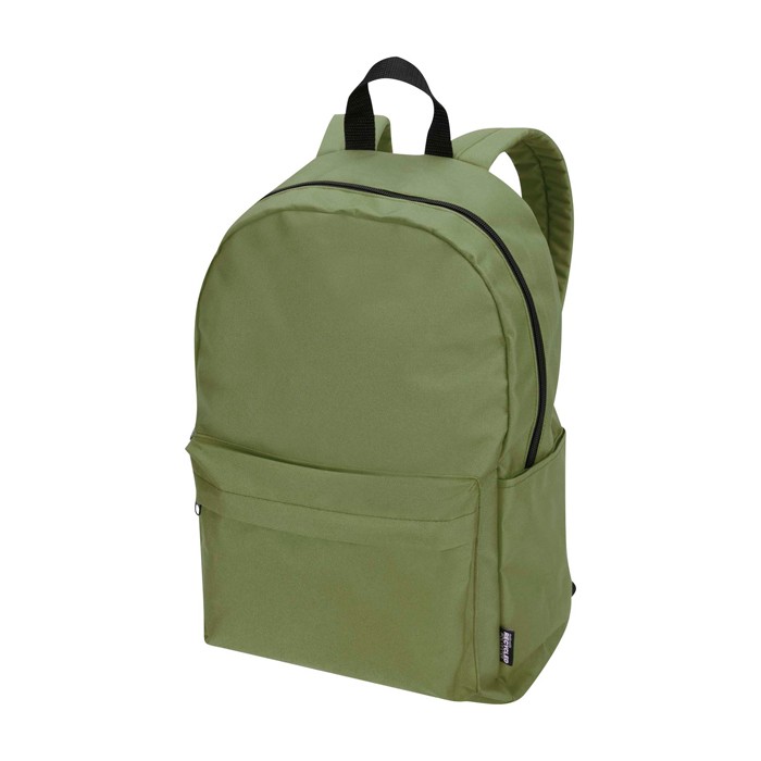 Mochila urban ecológica y repelente al agua 16L para PC 14” color verde oliva