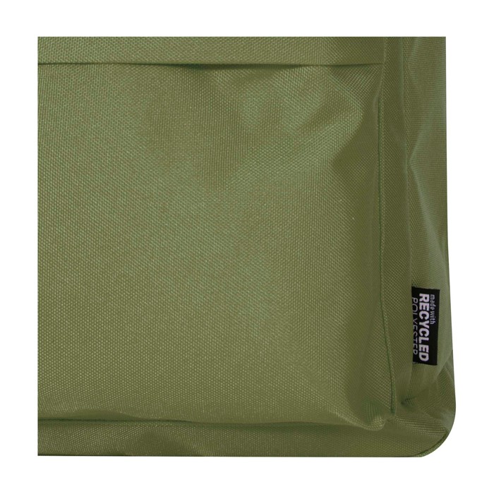 Mochila urban ecológica y repelente al agua 16L para PC 14” color verde oliva vista detalle 1