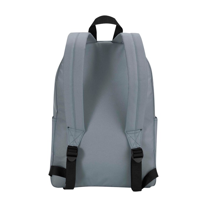 Mochila urban ecológica y repelente al agua 16L para PC 14” color gris segunda vista trasera