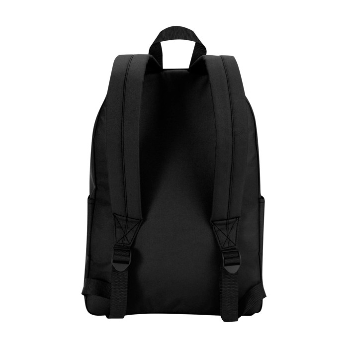 Mochila urban ecológica y repelente al agua 16L para PC 14” color negro segunda vista trasera