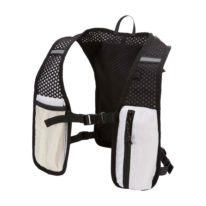 Chaleco de hidratación para running impermeable y reflectante color arena Chaleco de hidratación para running impermeable y reflectante color arena