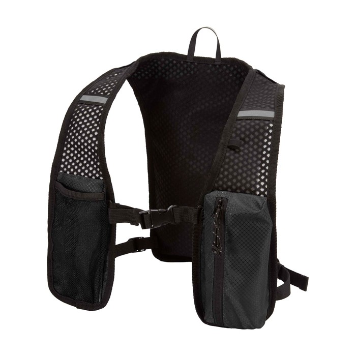 Chaleco de hidratación para running impermeable y reflectante color negro Chaleco de hidratación para running impermeable y reflectante color negro