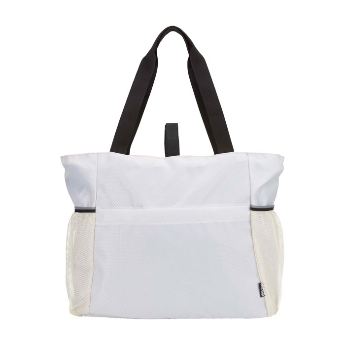 Bolsa de yoga con tejido ripstop reciclado e impermeable 18L color arena segunda vista frontal Bolsa de yoga con tejido ripstop reciclado e impermeable 18L color arena segunda vista frontal