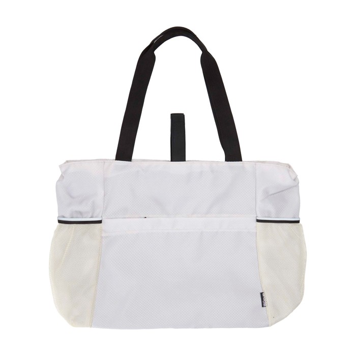 Bolsa de yoga con tejido ripstop reciclado e impermeable 18L color arena tercera vista frontal Bolsa de yoga con tejido ripstop reciclado e impermeable 18L color arena tercera vista frontal