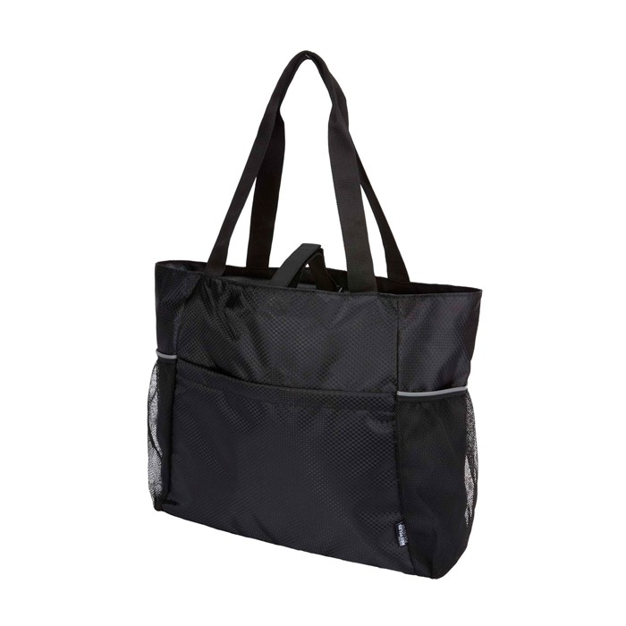 Bolsa de yoga con tejido ripstop reciclado e impermeable 18L color negro Bolsa de yoga con tejido ripstop reciclado e impermeable 18L color negro