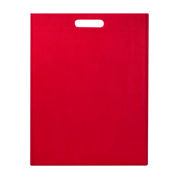Bolsa de non woven reciclado termosellada y ultraresistente 5L color rojo segunda vista trasera