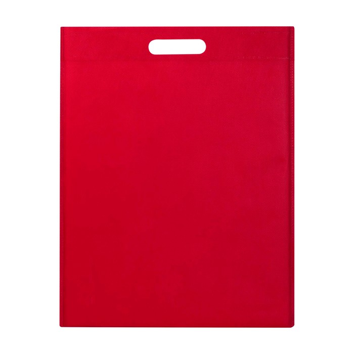 Bolsa de non woven reciclado termosellada y ultraresistente 5L color rojo segunda vista frontal