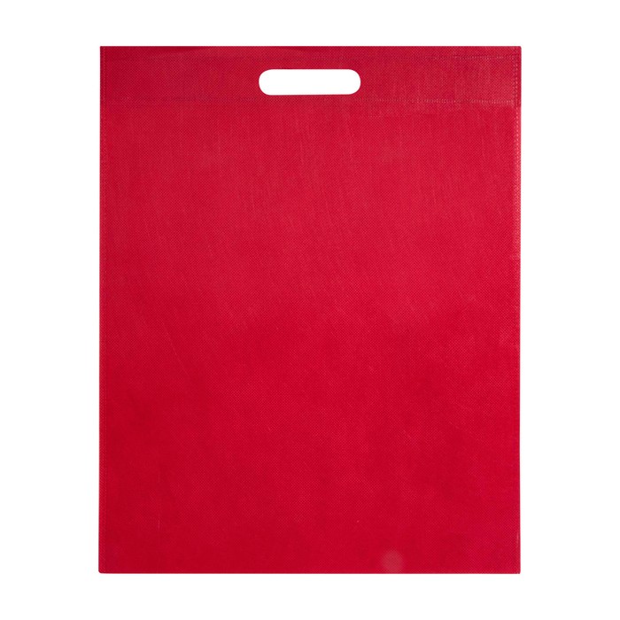 Bolsa de non woven reciclado termosellada y ultraresistente 5L color rojo tercera vista frontal