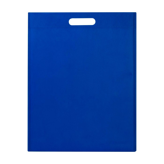 Bolsa de non woven reciclado termosellada y ultraresistente 5L color azul real segunda vista frontal
