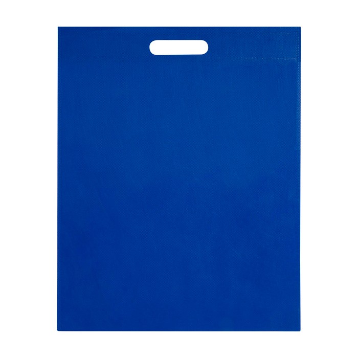 Bolsa de non woven reciclado termosellada y ultraresistente 5L color azul real tercera vista frontal