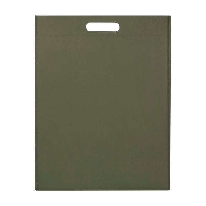 Bolsa de non woven reciclado termosellada y ultraresistente 5L color verde oscuro segunda vista trasera