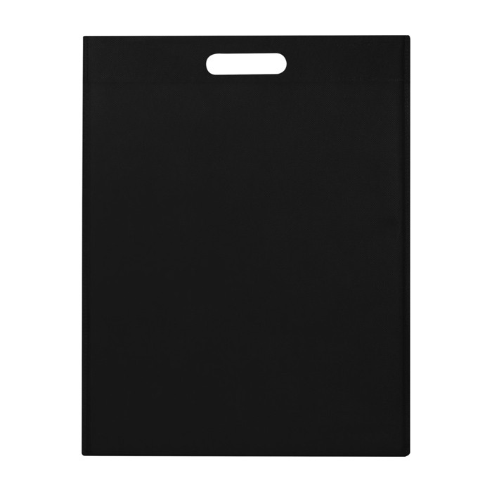 Bolsa de non woven reciclado termosellada y ultraresistente 5L color negro segunda vista frontal