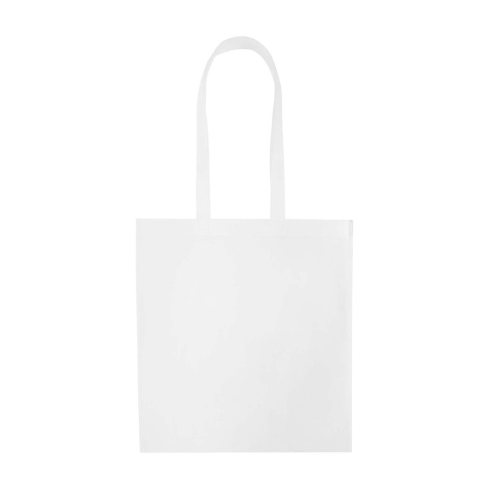 Bolsa multiusos de non woven reciclado resistente al desgarro 6L color blanco tercera vista frontal