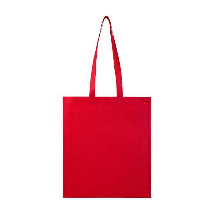 Bolsa multiusos de non woven reciclado resistente al desgarro 6L color rojo segunda vista frontal