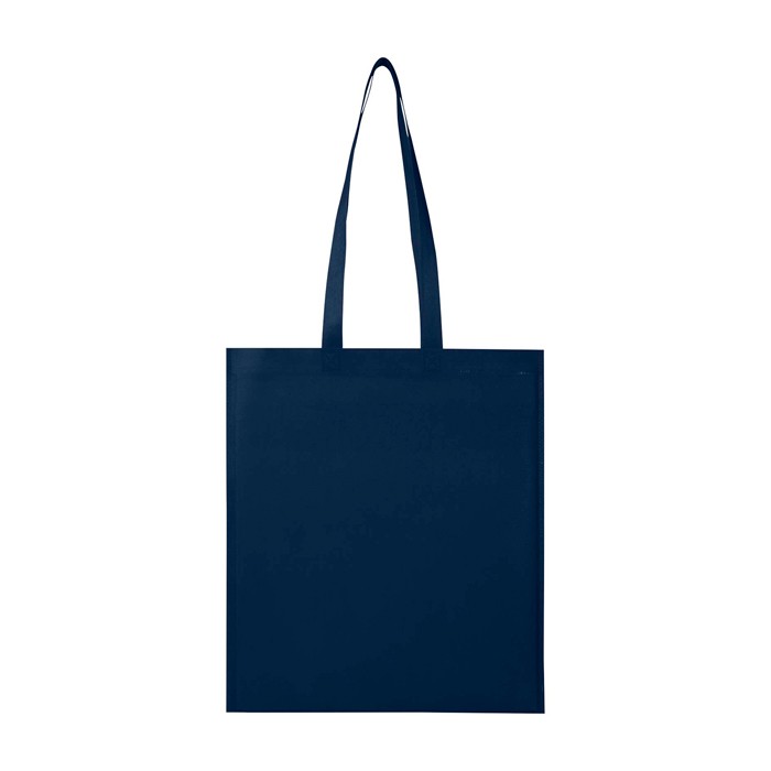 Bolsa multiusos de non woven reciclado resistente al desgarro 6L color azul marino segunda vista frontal