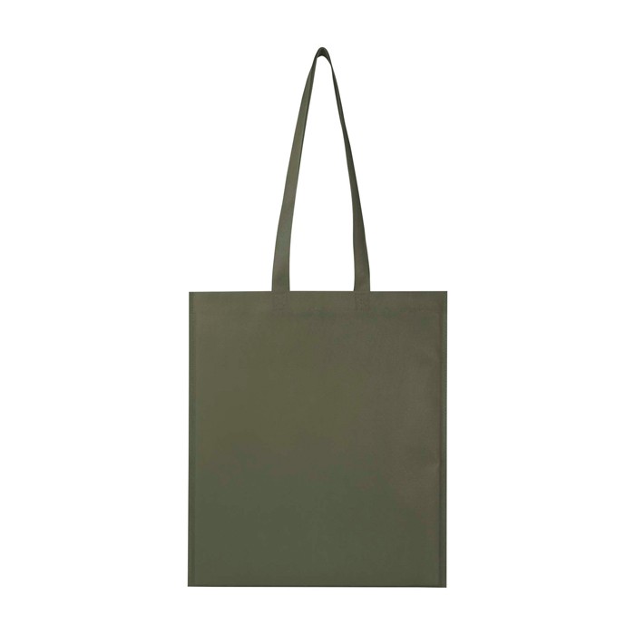 Bolsa multiusos de non woven reciclado resistente al desgarro 6L color verde oscuro segunda vista trasera