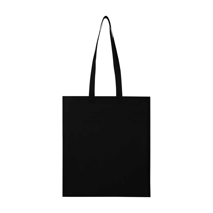 Bolsa multiusos de non woven reciclado resistente al desgarro 6L color negro segunda vista frontal
