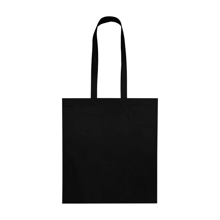 Bolsa multiusos de non woven reciclado resistente al desgarro 6L color negro tercera vista frontal