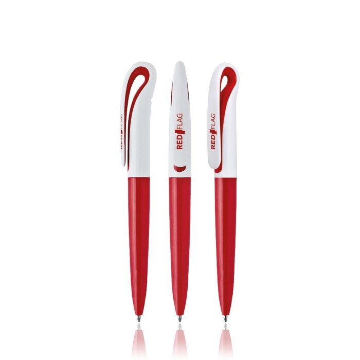 Bolígrafo estilo cisne de plástico en varios colores tinta negra