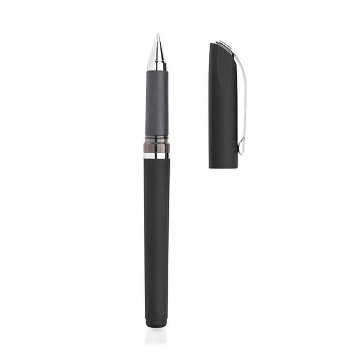 Roller ergonómico de plástico con acabado de caucho tinta negra color negro vista 1