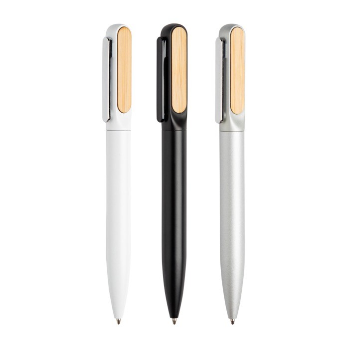 Bolígrafo de metal y bambú con giro y tinta azul Dokumental® vista detalle 7 Bolígrafo de metal y bambú con giro y tinta azul Dokumental® vista detalle 7