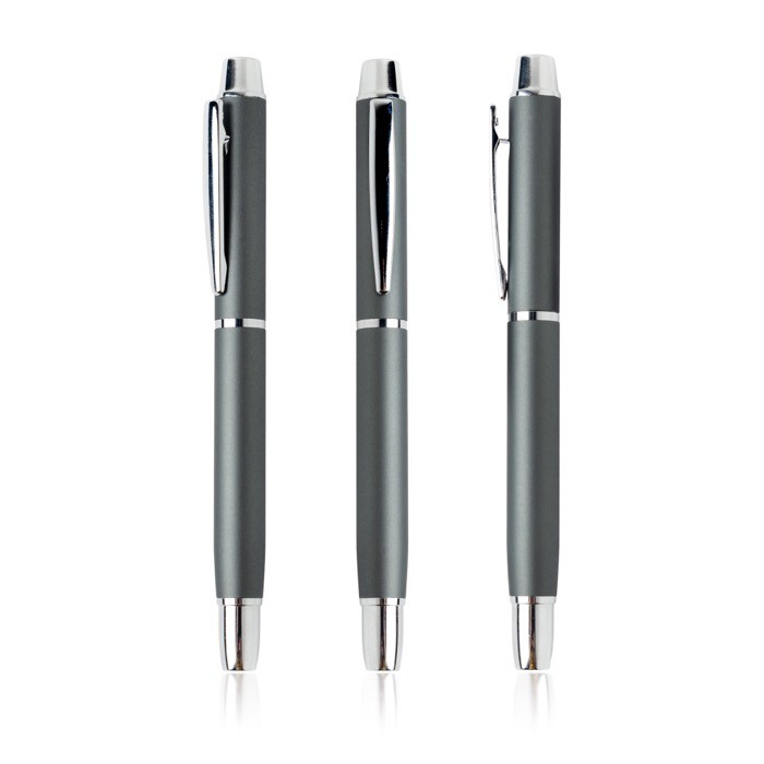 Roller elegante de aluminio con detalles plateados tinta azul color gris oscuro