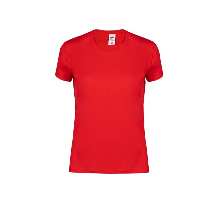 Camiseta de algodón entallada para mujer 150 g/m2 Fruit Of The Loom color rojo primera vista Camiseta de algodón entallada para mujer 150 g/m2 Fruit Of The Loom color rojo primera vista