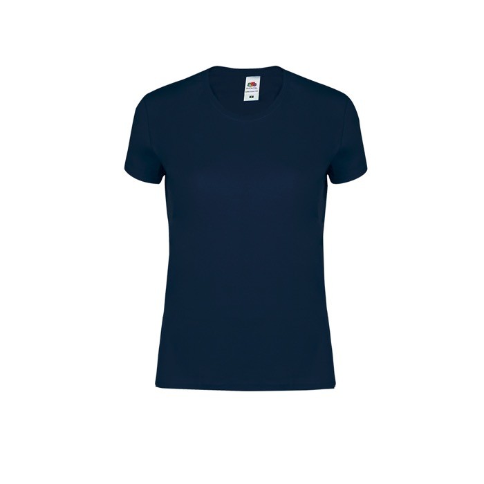 Camiseta de algodón entallada para mujer 150 g/m2 Fruit Of The Loom color azul marino primera vista Camiseta de algodón entallada para mujer 150 g/m2 Fruit Of The Loom color azul marino primera vista