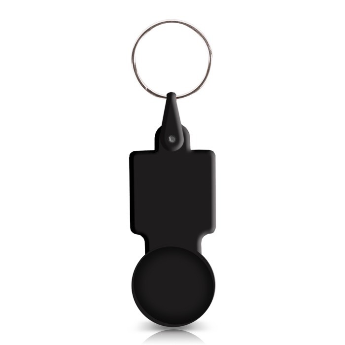 Llavero de plástico con ficha para carro ideal para la compra color negro vista 11