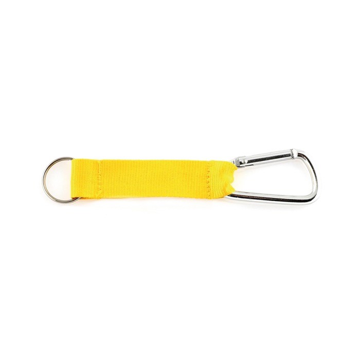 Llavero con cinta ancha de colores y mosquetón de metal Llavero con cinta ancha de colores y mosquetón de metal