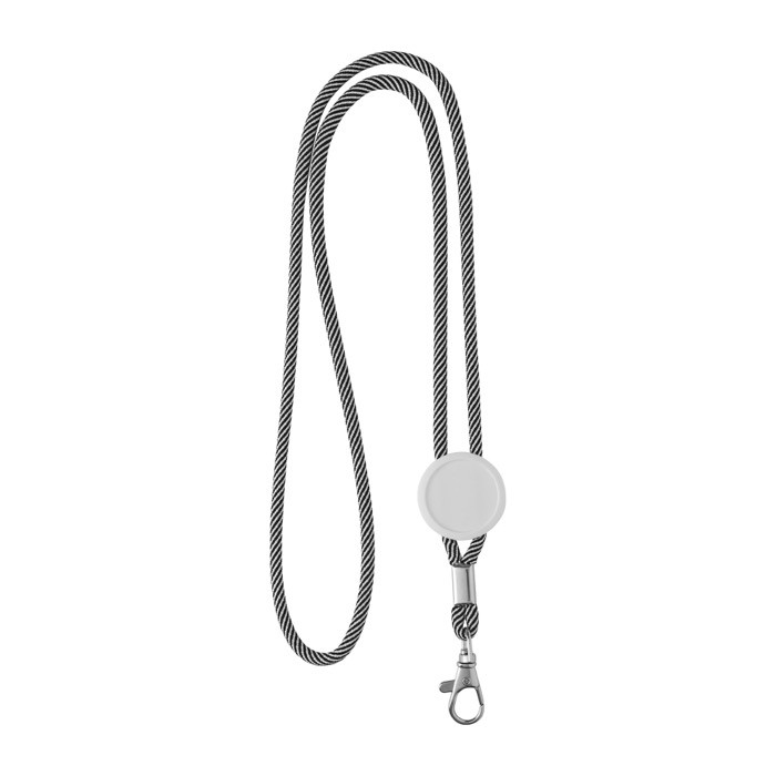 Lanyard moderno tubular de poliéster con mosquetón 3cm color negro vista 11 Lanyard moderno tubular de poliéster con mosquetón 3cm color negro vista 11