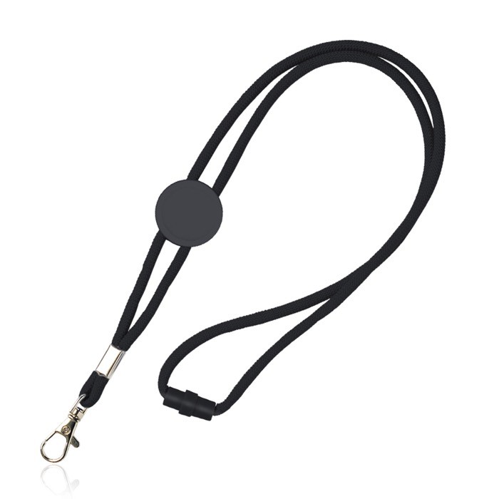 Lanyard tubular regulable de poliéster con mosquetón 3cm color negro vista 11 Lanyard tubular regulable de poliéster con mosquetón 3cm color negro vista 11