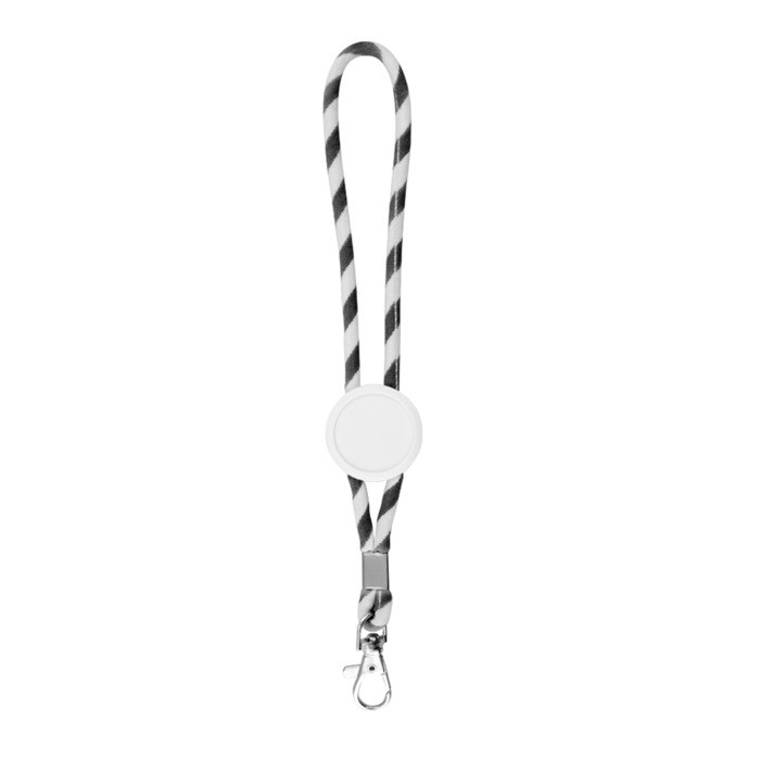 Llavero alargado tipo lanyard que es ajustable y lleva mosquetón color negro vista 11 Llavero alargado tipo lanyard que es ajustable y lleva mosquetón color negro vista 11