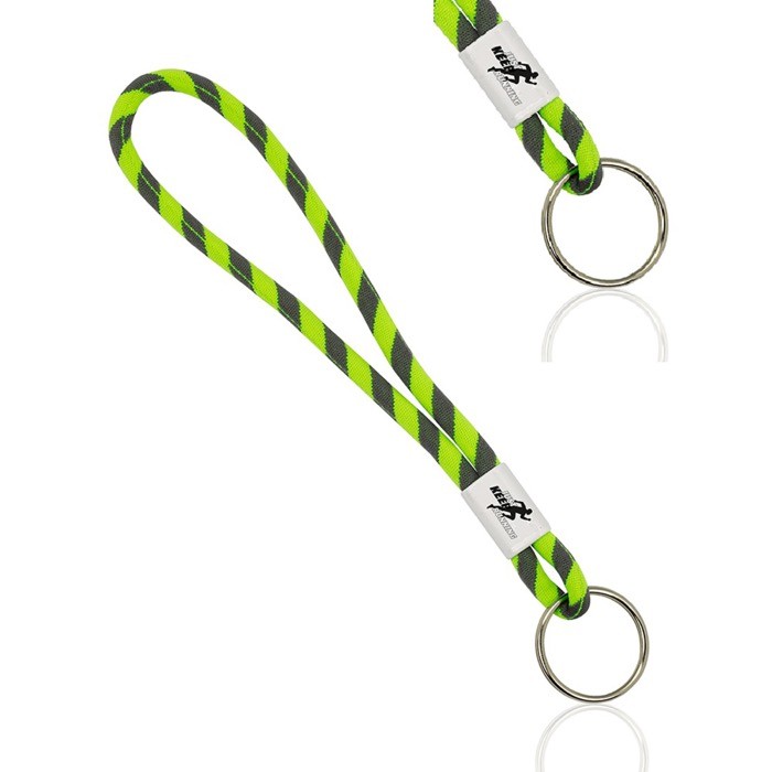 Llavero tipo lanyard de terlenka ajustable con anilla metálica vista con logo impreso Llavero tipo lanyard de terlenka ajustable con anilla metálica vista con logo impreso