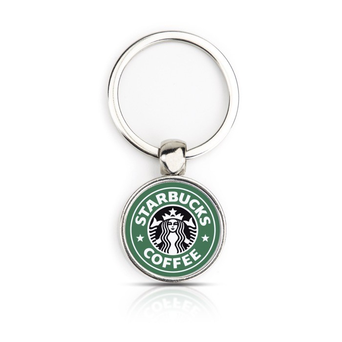 Llavero redondo metálico con personalización a dos caras y tapa