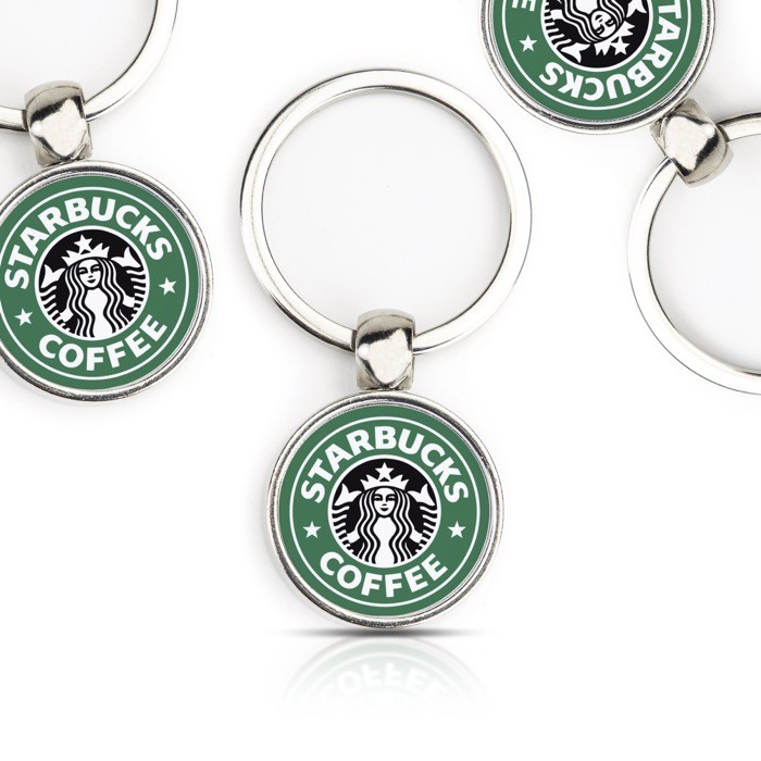 Llavero redondo metálico con personalización a dos caras y tapa vista 1